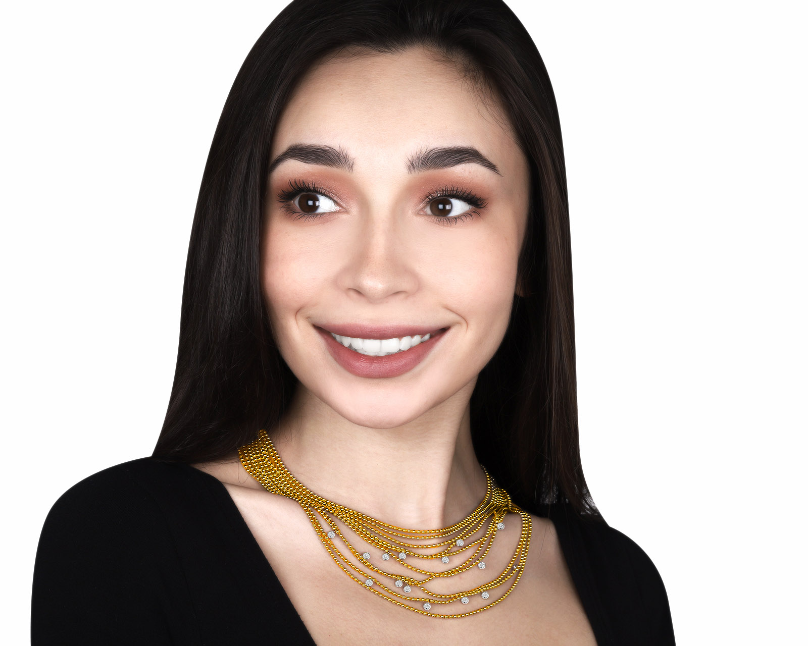 Оригинальное золотое колье Cartier Draperie