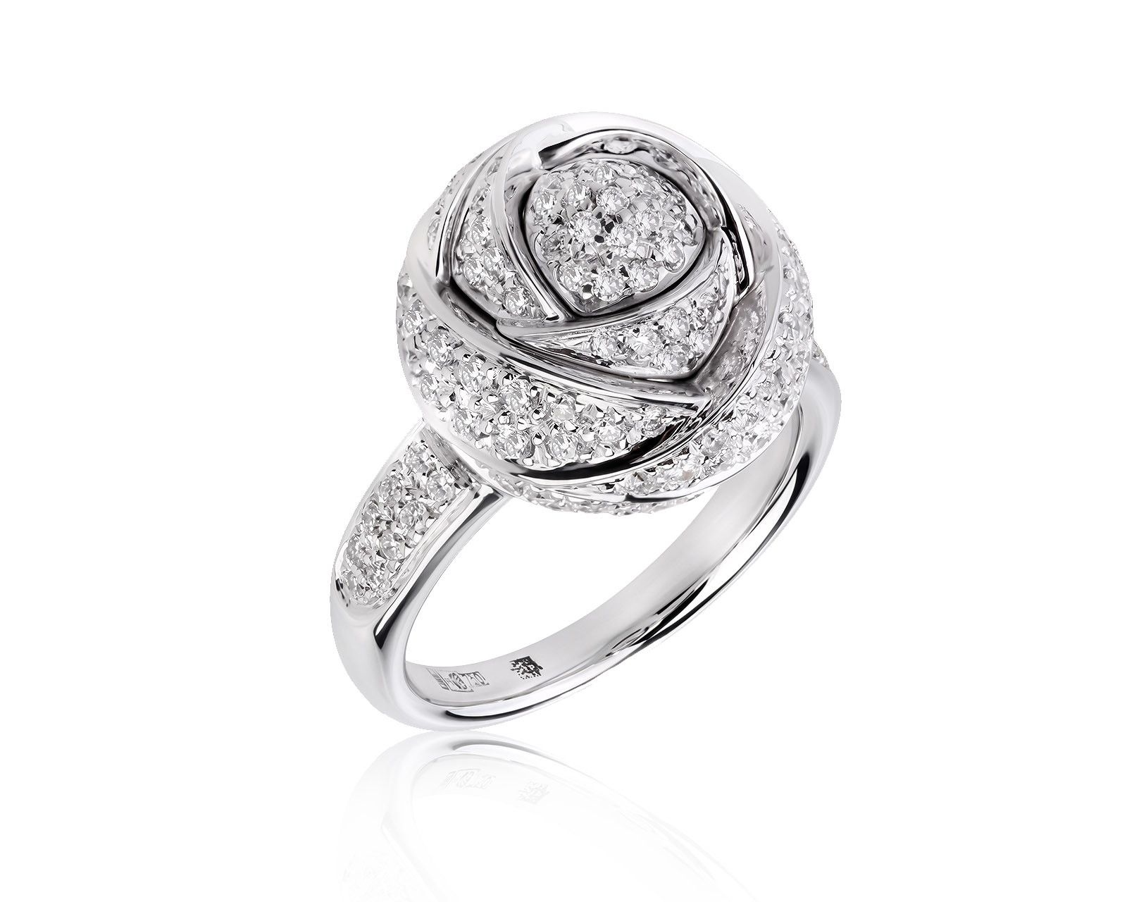 Оригинальное золотое кольцо с бриллиантами 1.23ct Damiani Bocciolo 130626/1