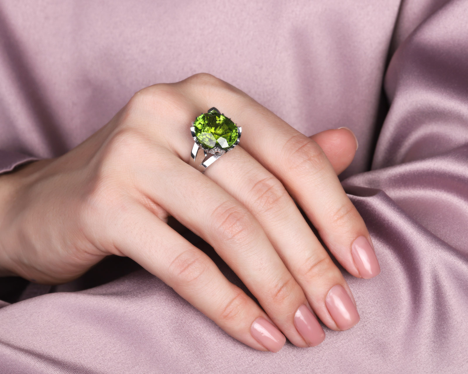 Золотое кольцо с турмалинами параиба 13.07ct Evgeny Matveev