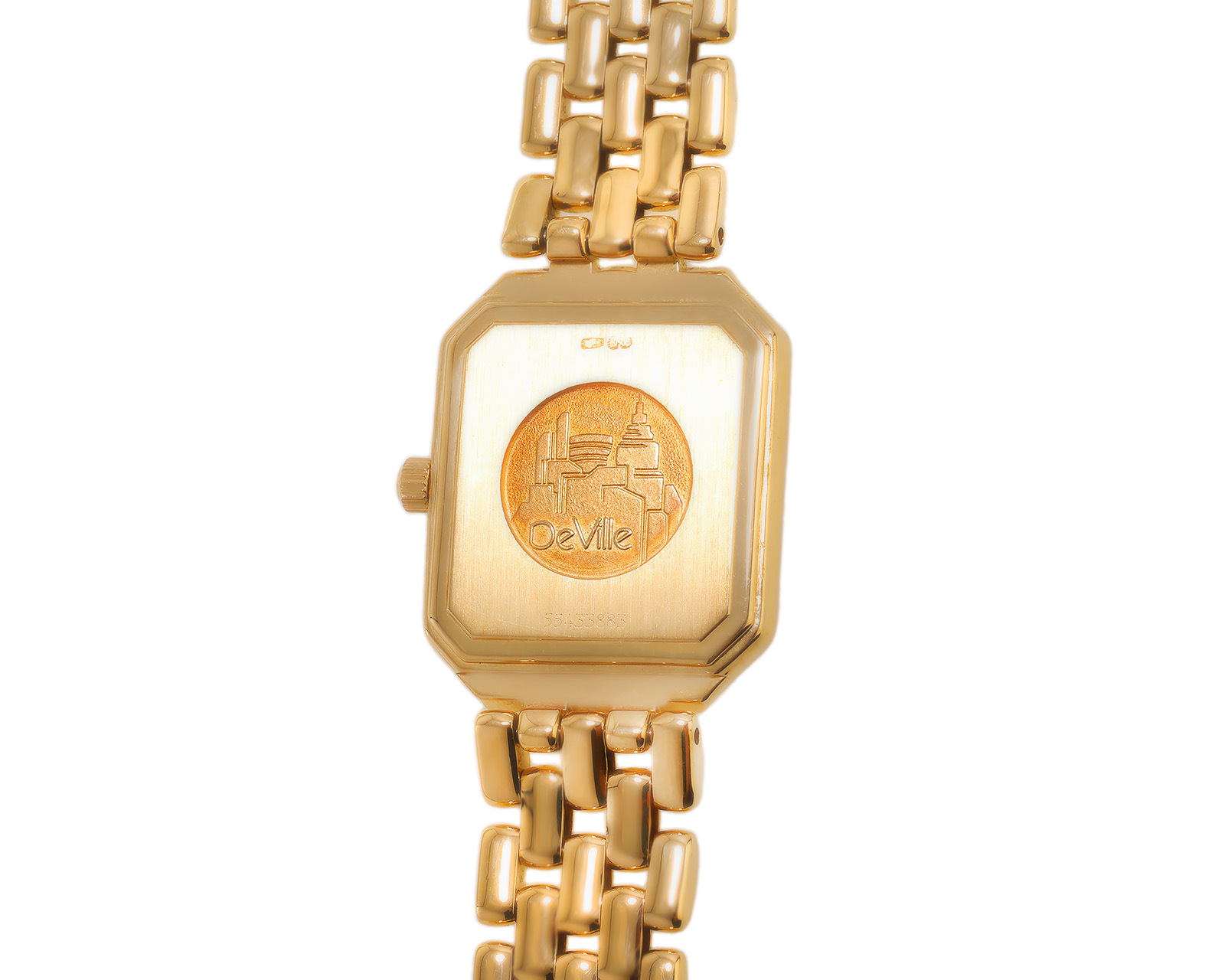 Оригинальные золотые часы с бриллиантами 0.27ct Omega De Ville