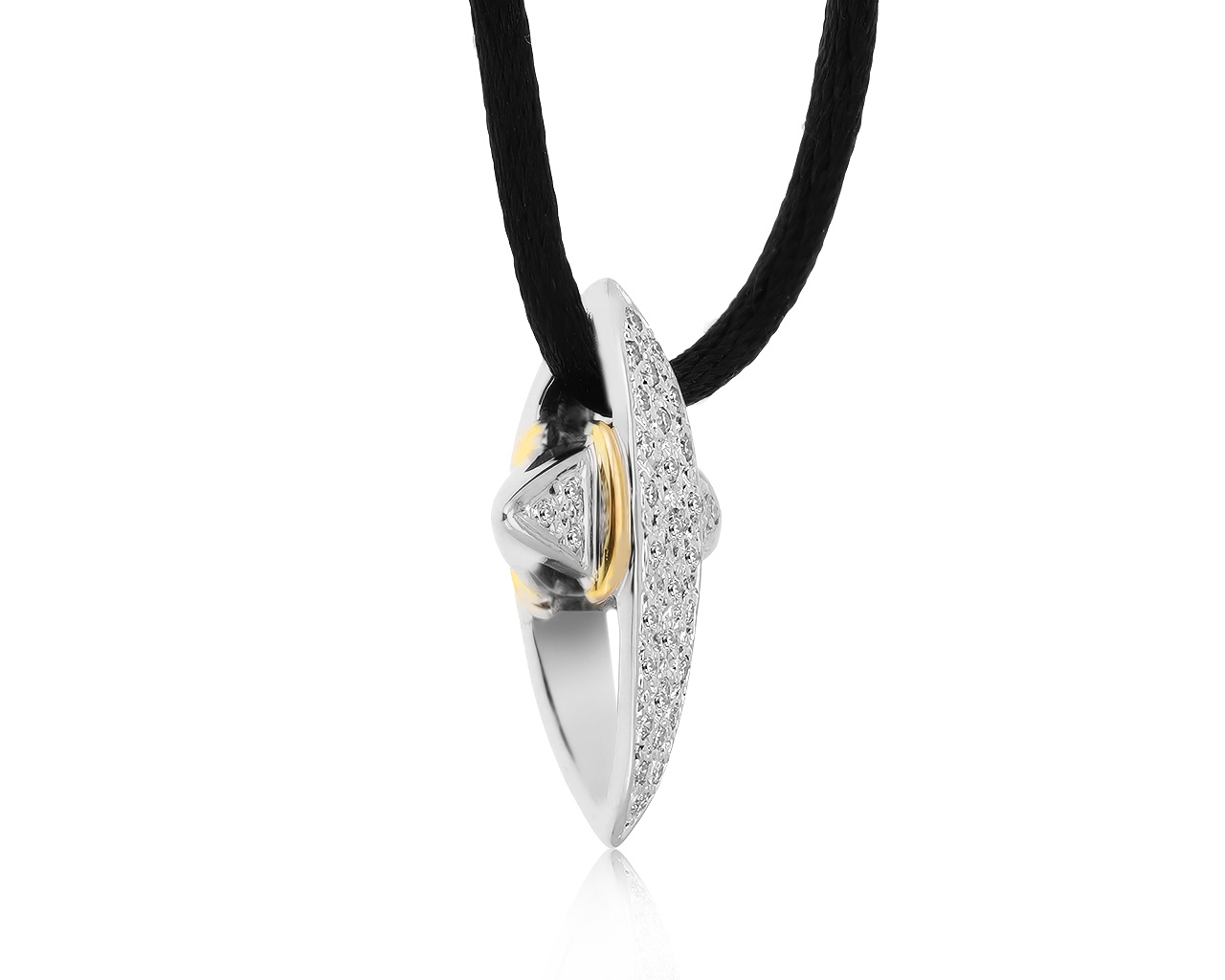 Изысканный золотой кулон с бриллиантами 0.25ct