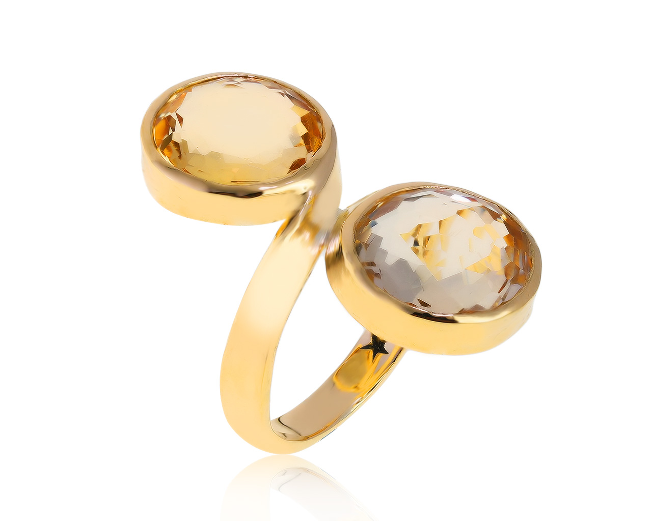 Оригинальное золотое кольцо с цитринами 9.11ct H.Stern