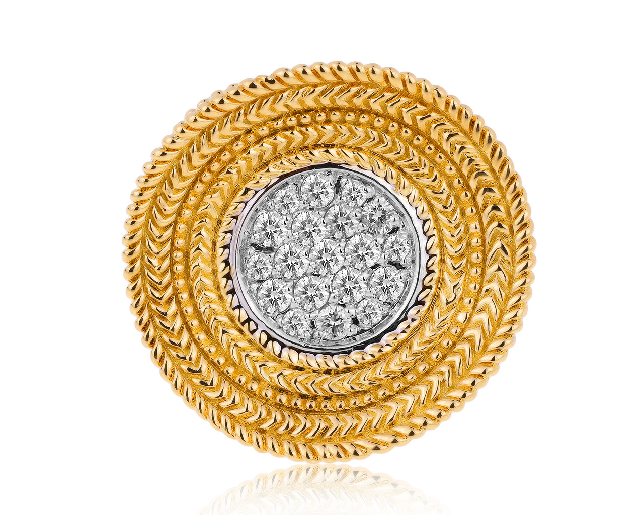 Изумительное золотое кольцо с бриллиантами 1.07ct