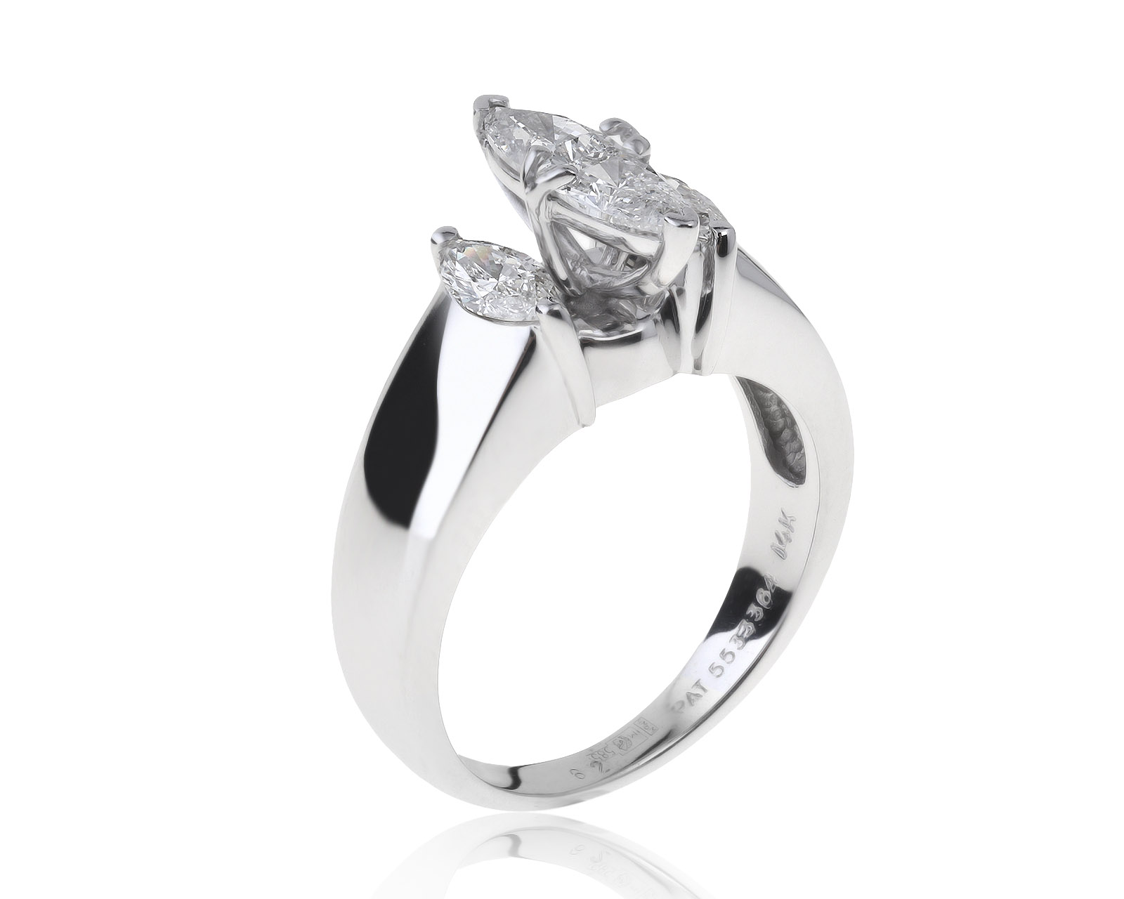 Царское золотое кольцо с бриллиантами 1.07ct 010621/15