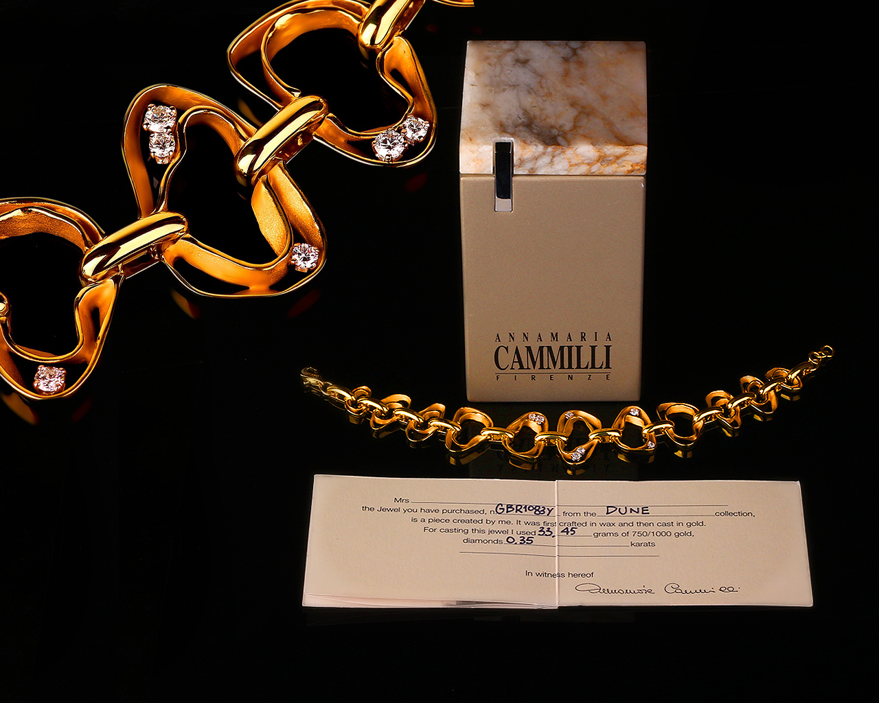 Шикарный золотой браслет Annamaria Cammilli Dune