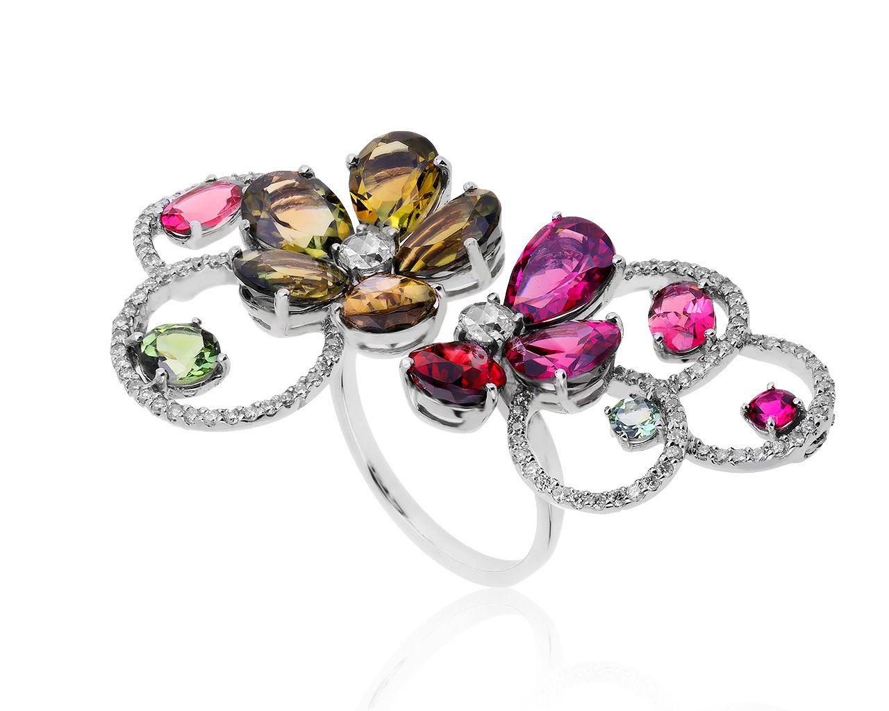 Модное золотое кольцо с турмалинами 8.62ct 260320/2