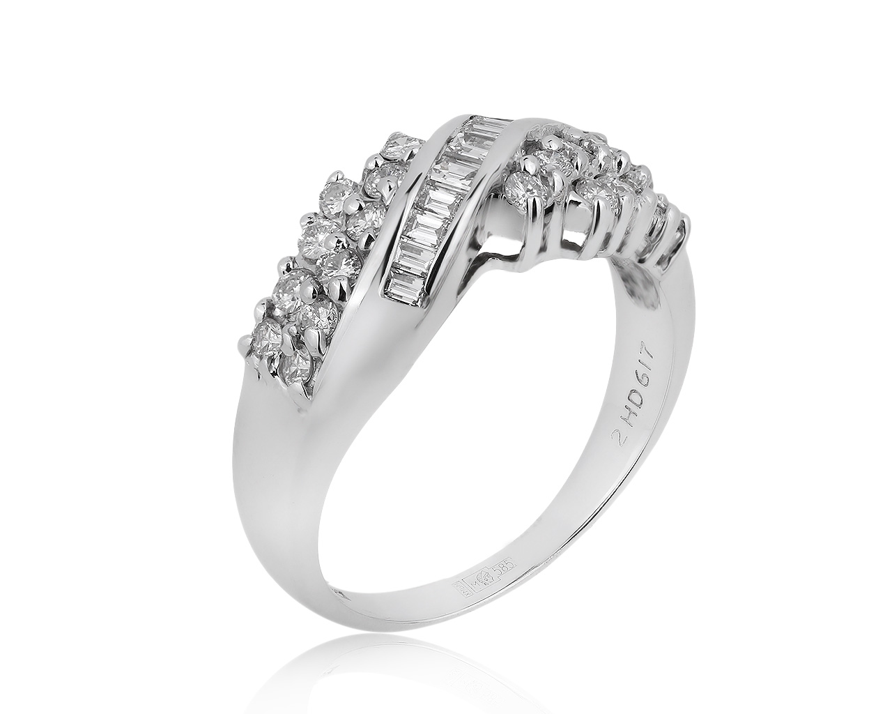Изящное золотое кольцо с бриллиантами 0.70ct 070620/2