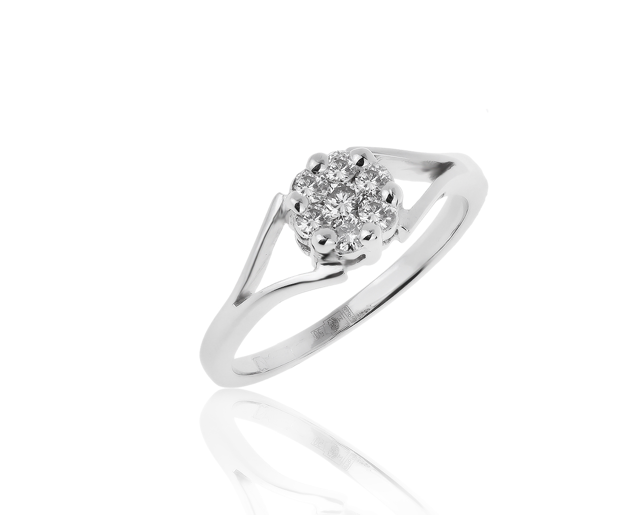 Классическое золотое кольцо с бриллиантами 0.25ct 061219/15 Классическое золотое кольцо с бриллиантами 0.25ct 061219/15
