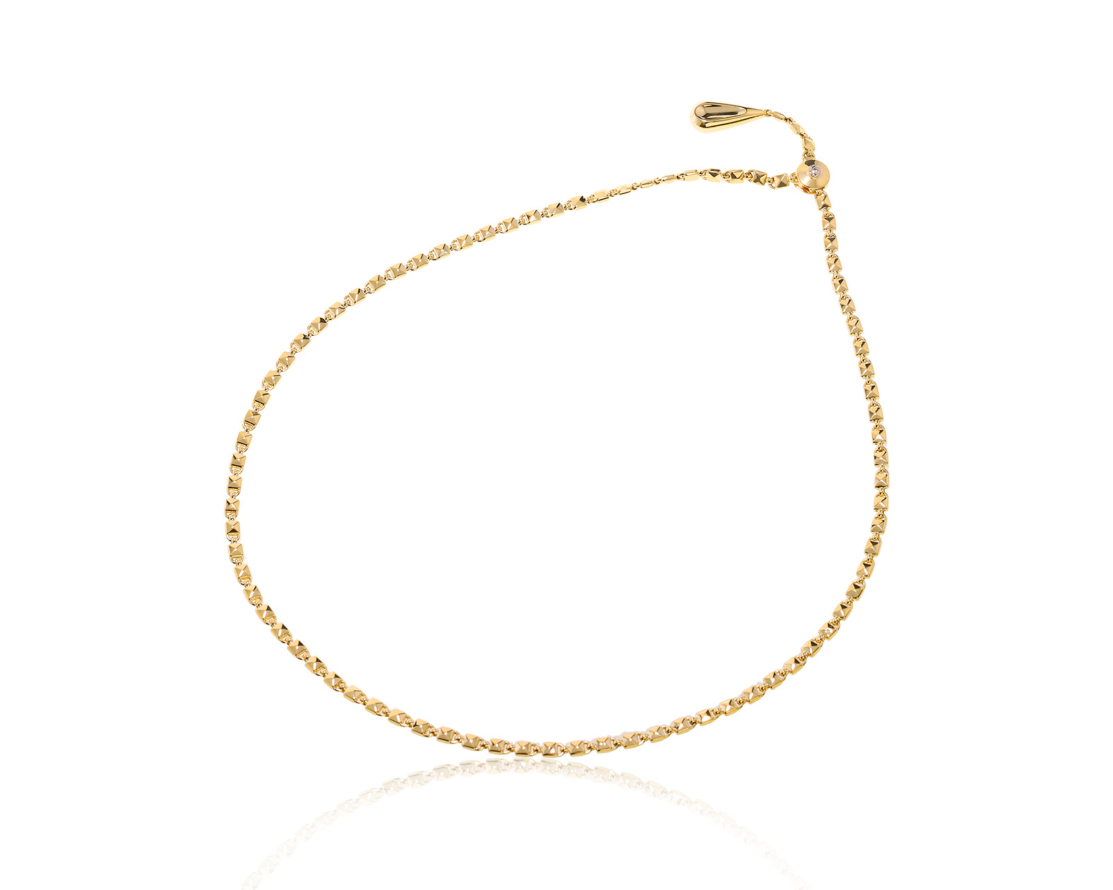 Оригинальная золотая цепь с бриллиантом 0.01ct Chimento 220721/8