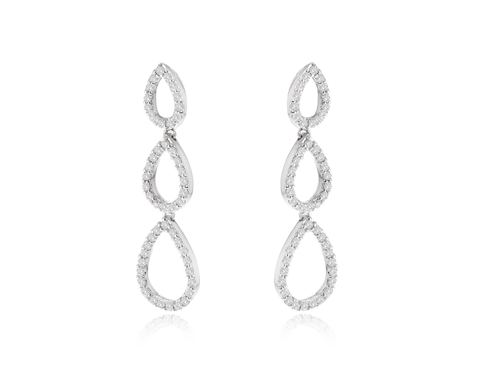 Золотые серьги с бриллиантами 0.60ct
