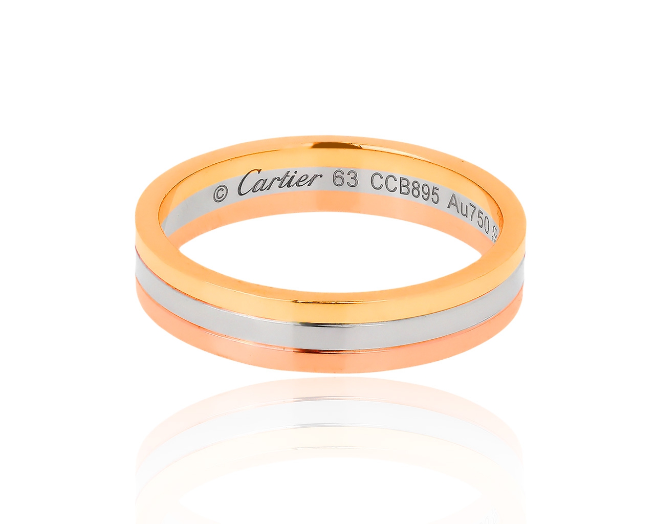 Трехцветное золотое кольцо Cartier Trinity 221218/4