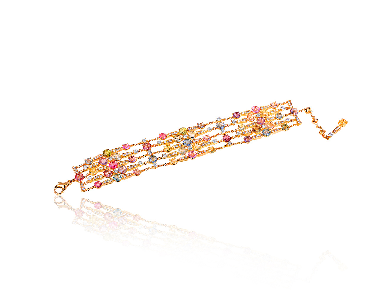 Оригинальный золотой браслет с сапфирами 20.16ct Bvlgari 021019/16
