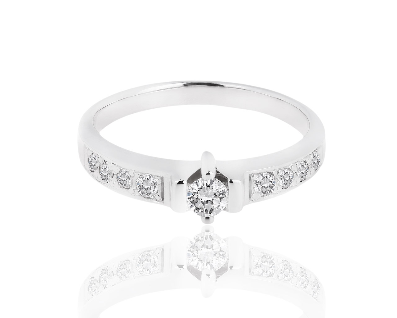 Стильное золотое кольцо с бриллиантами 0.30ct 250918/14
