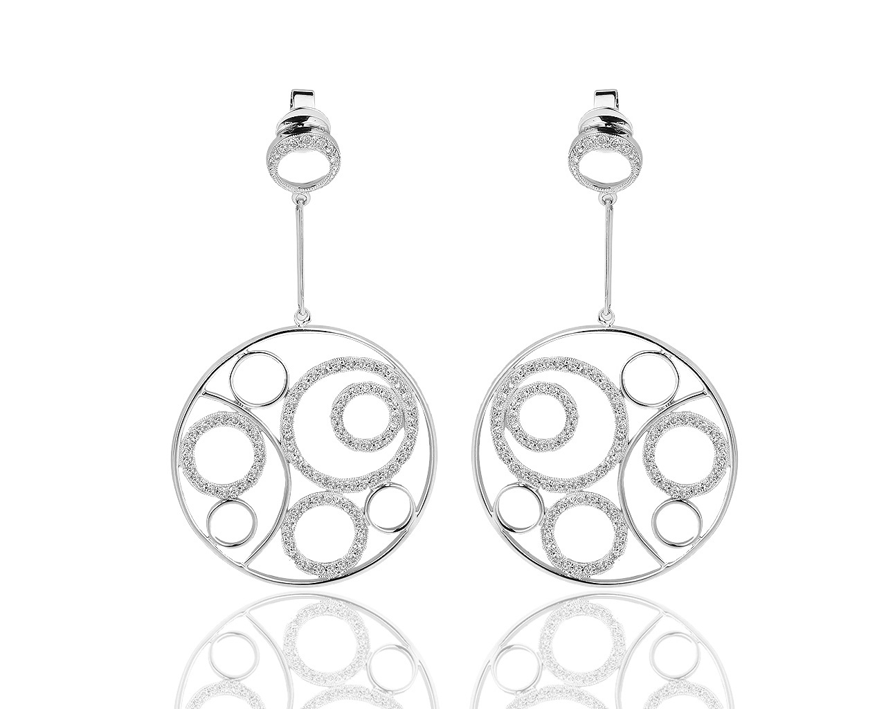 Идеальные золотые серьги с бриллиантами 1.01ct 240619/1