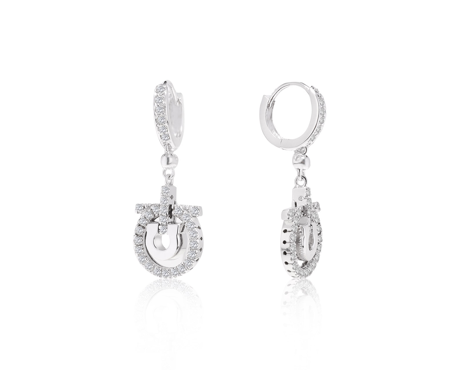 Престижные золотые серьги с бриллиантами 0.87ct 280522/14