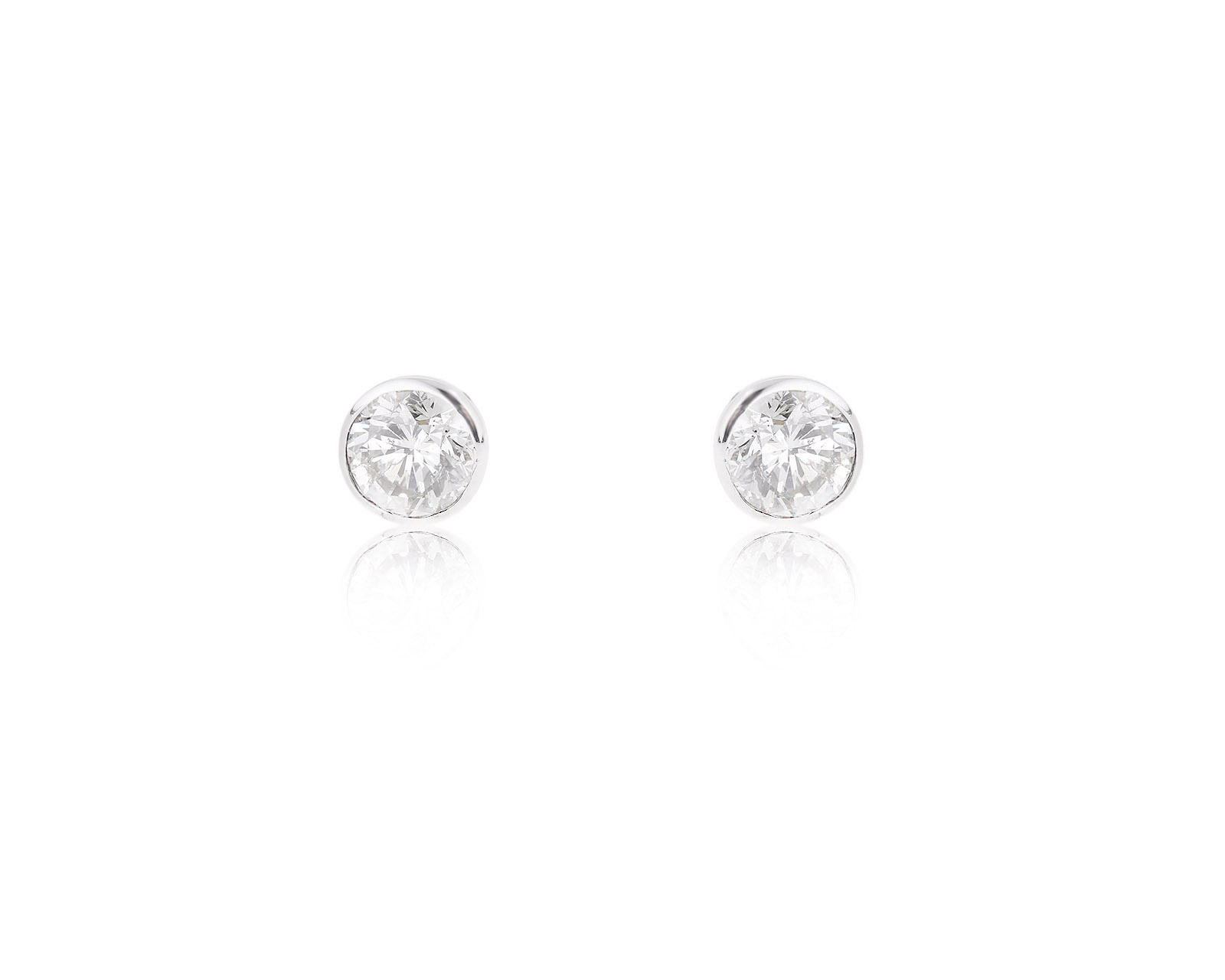 Золотые серьги с бриллиантами 2.03ct