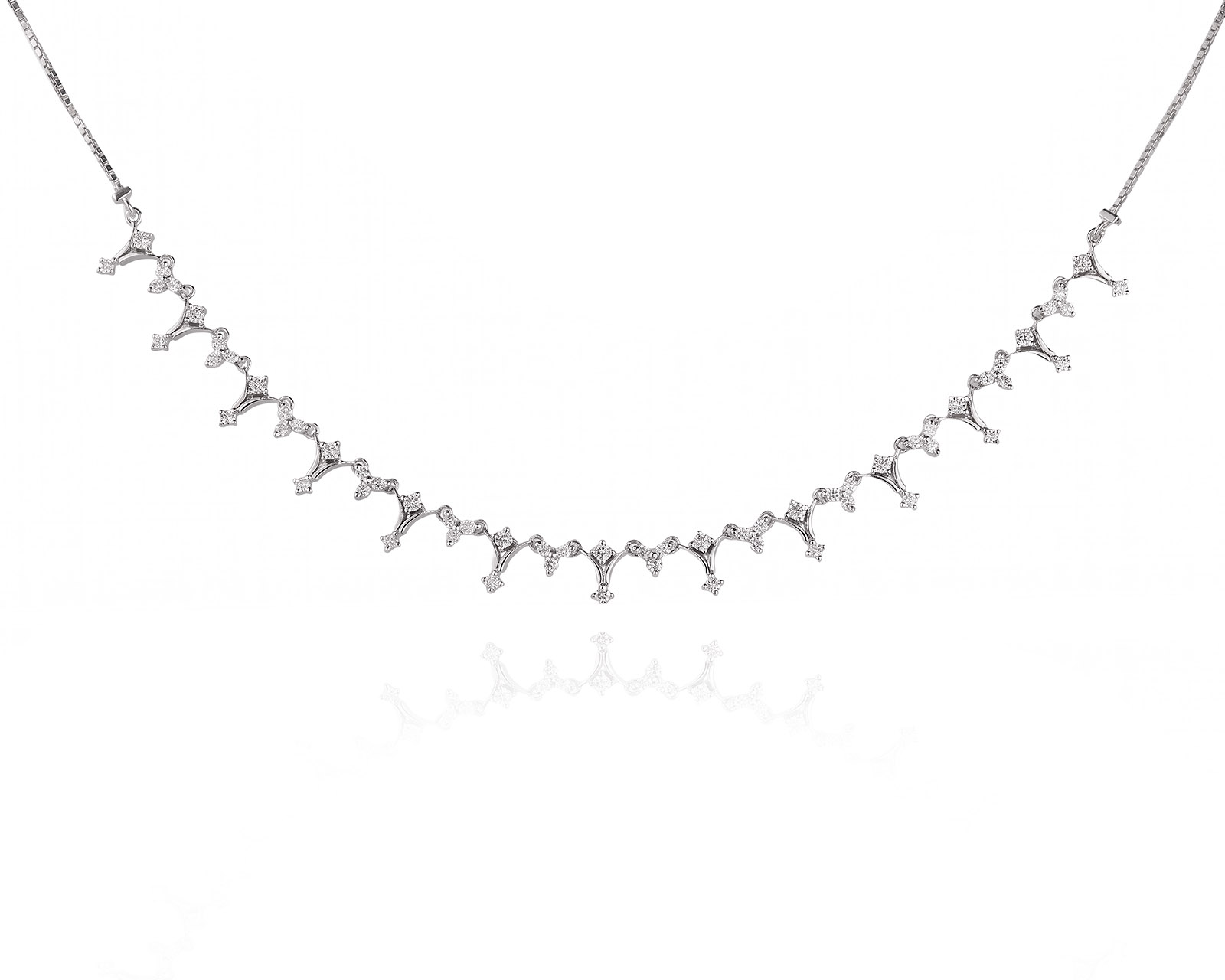 Золотое колье с бриллиантами 1.62ct