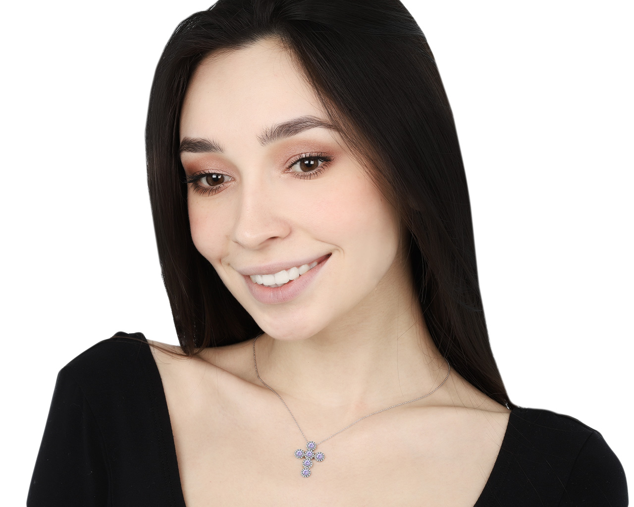 Престижный золотой кулон с сапфирами 1.72ct