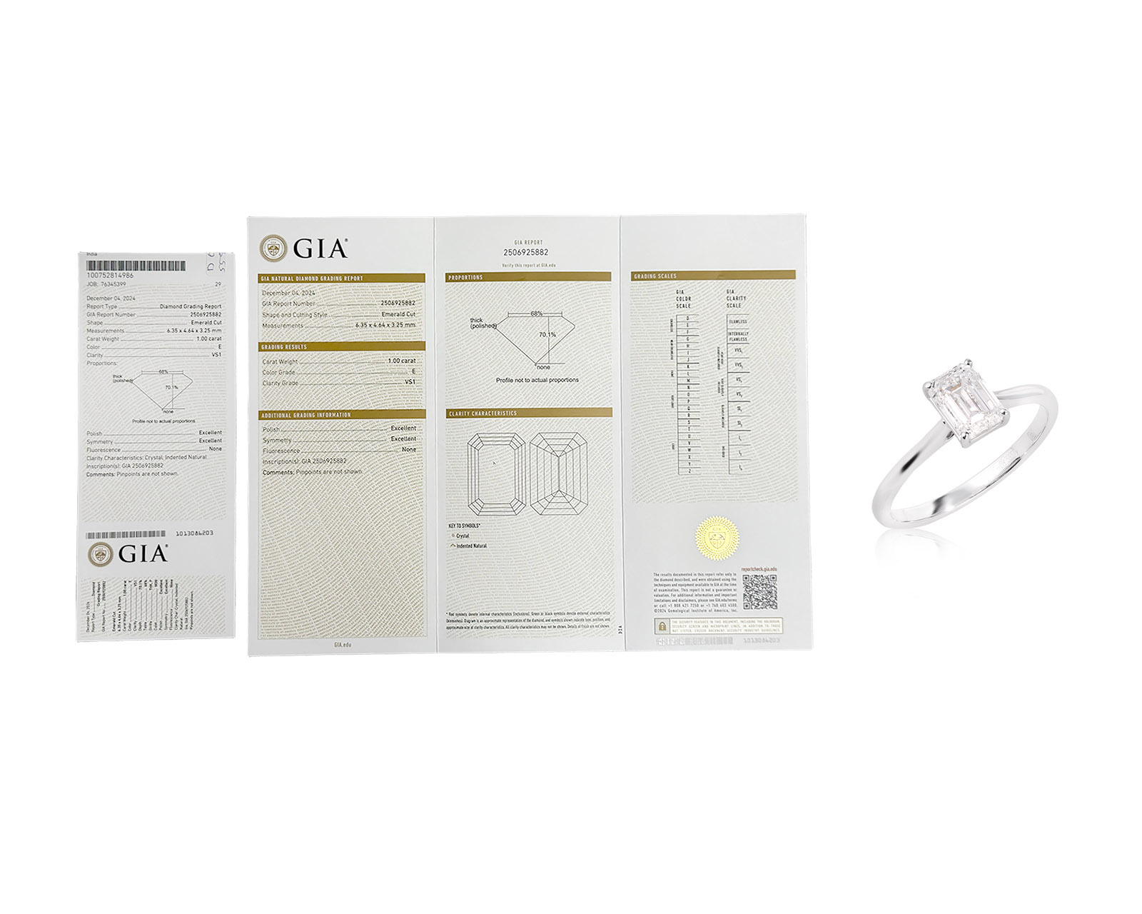 Золотое кольцо с бриллиантом 1.00ct