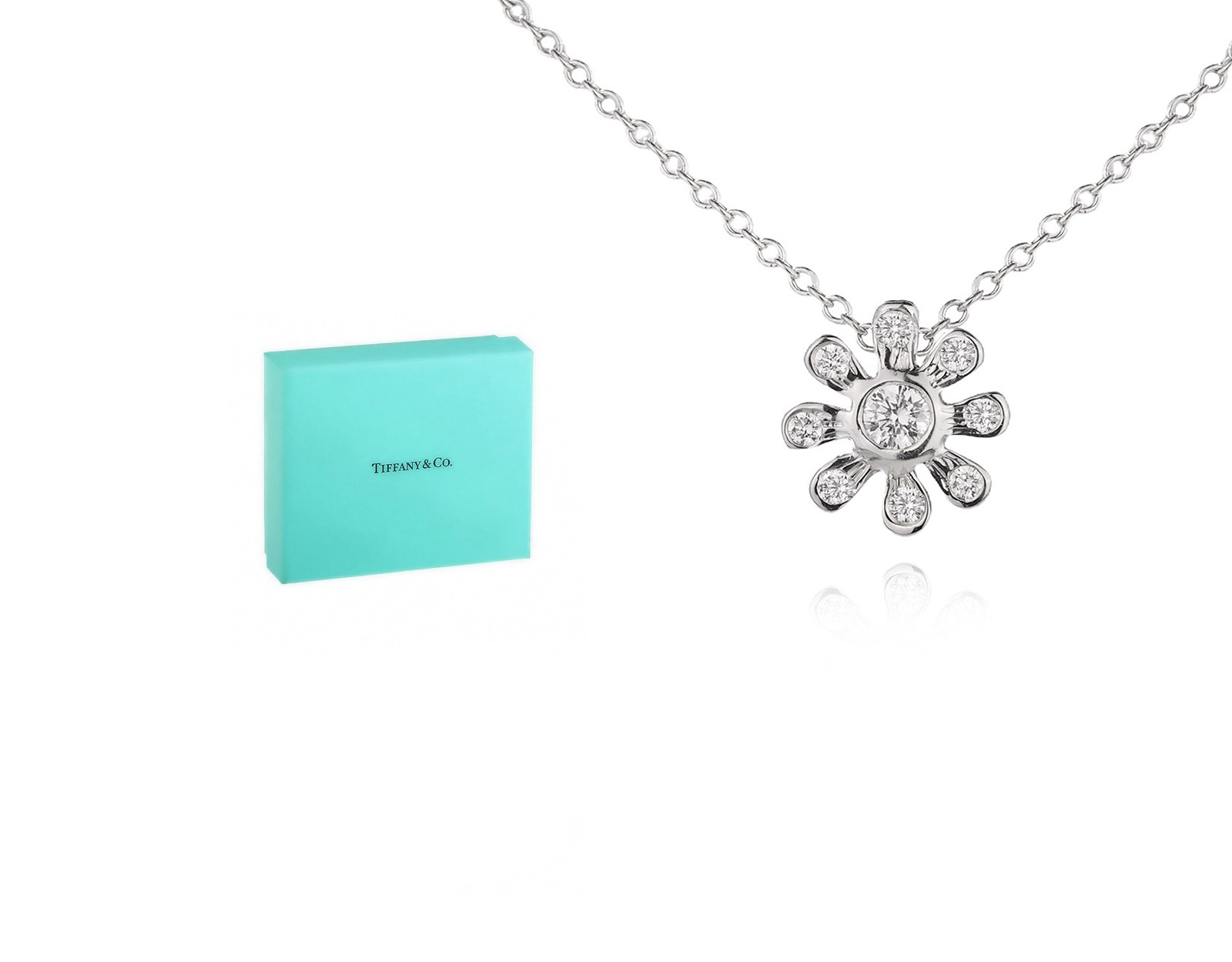 Оригинальное платиновое колье Tiffany&Co Paloma Picasso Daisy