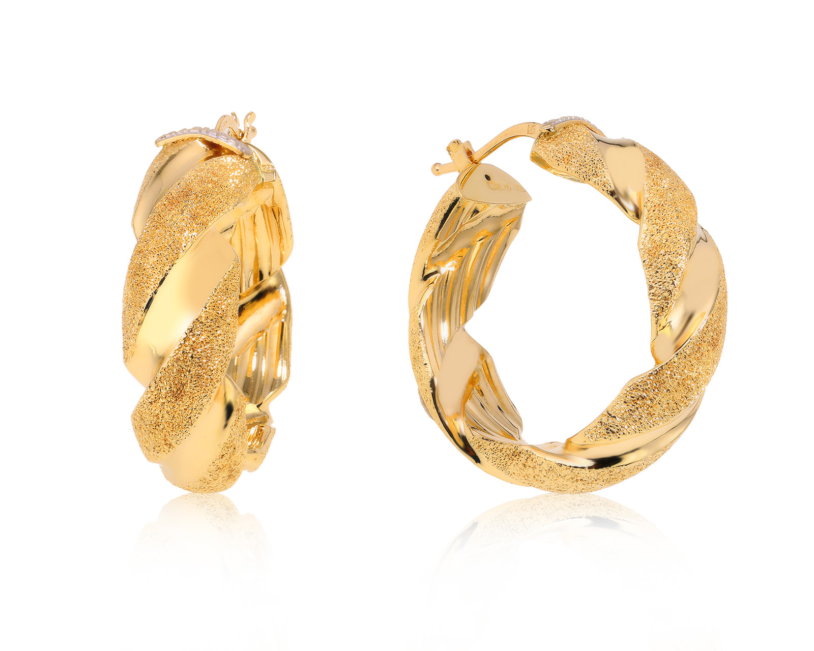 Оригинальные золотые серьги Graziella