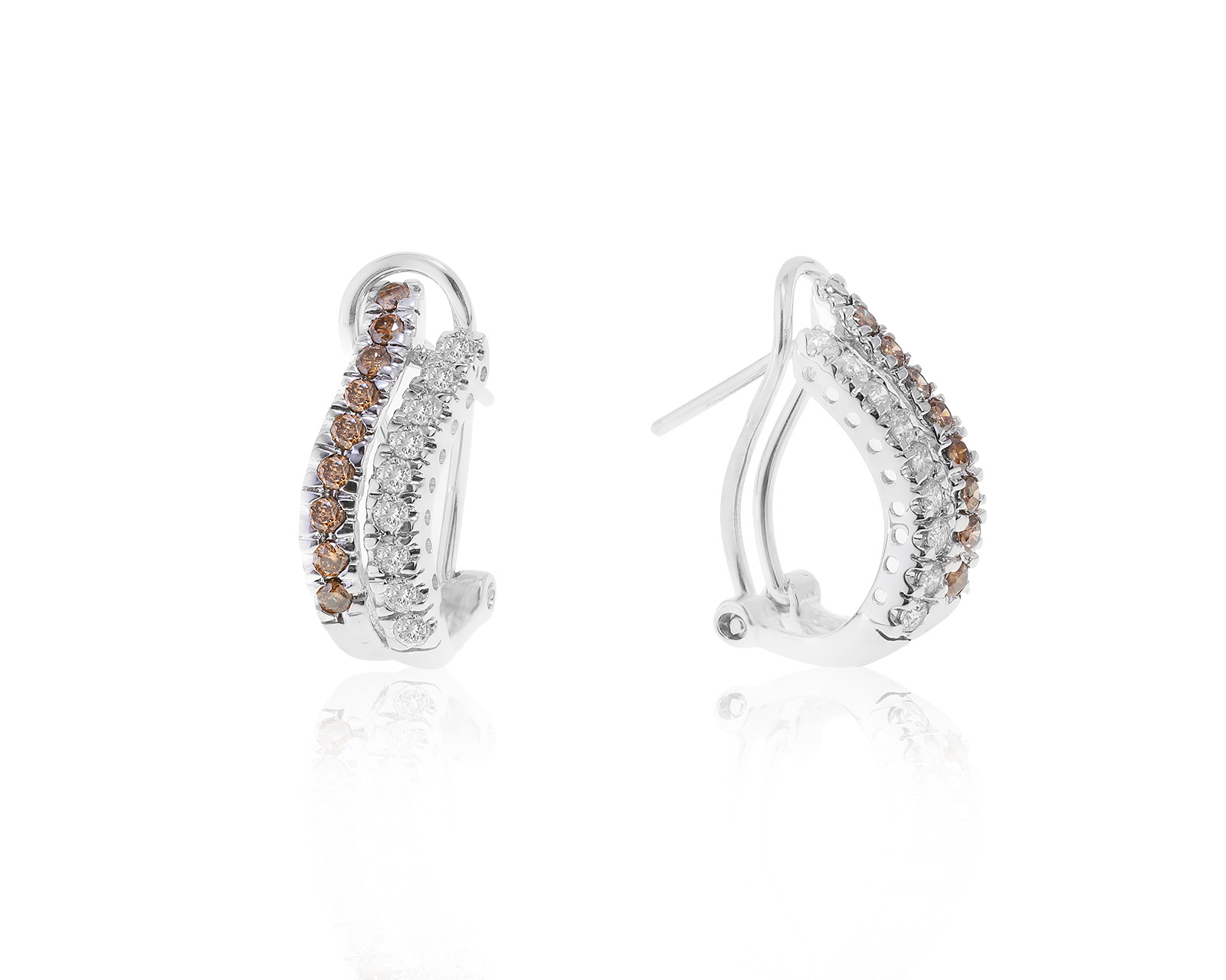 Прекрасные золотые серьги с бриллиантами 0.46ct 010622/7