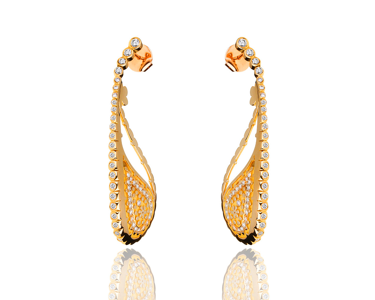 Золотые серьги с бриллиантами 1.30ct Carrera y Carrera Aqua 170817/12