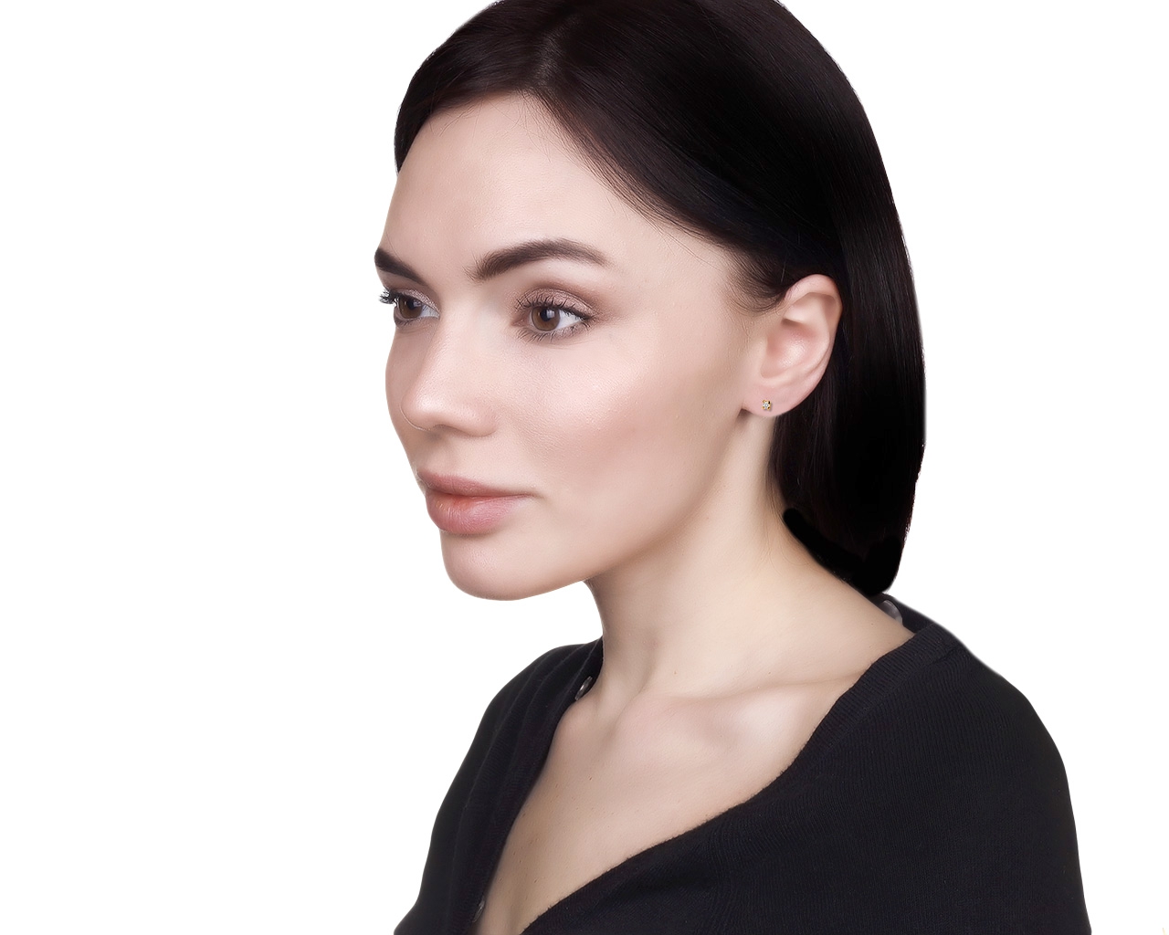 Итальянские золотые серьги с бриллиантами 0.19ct