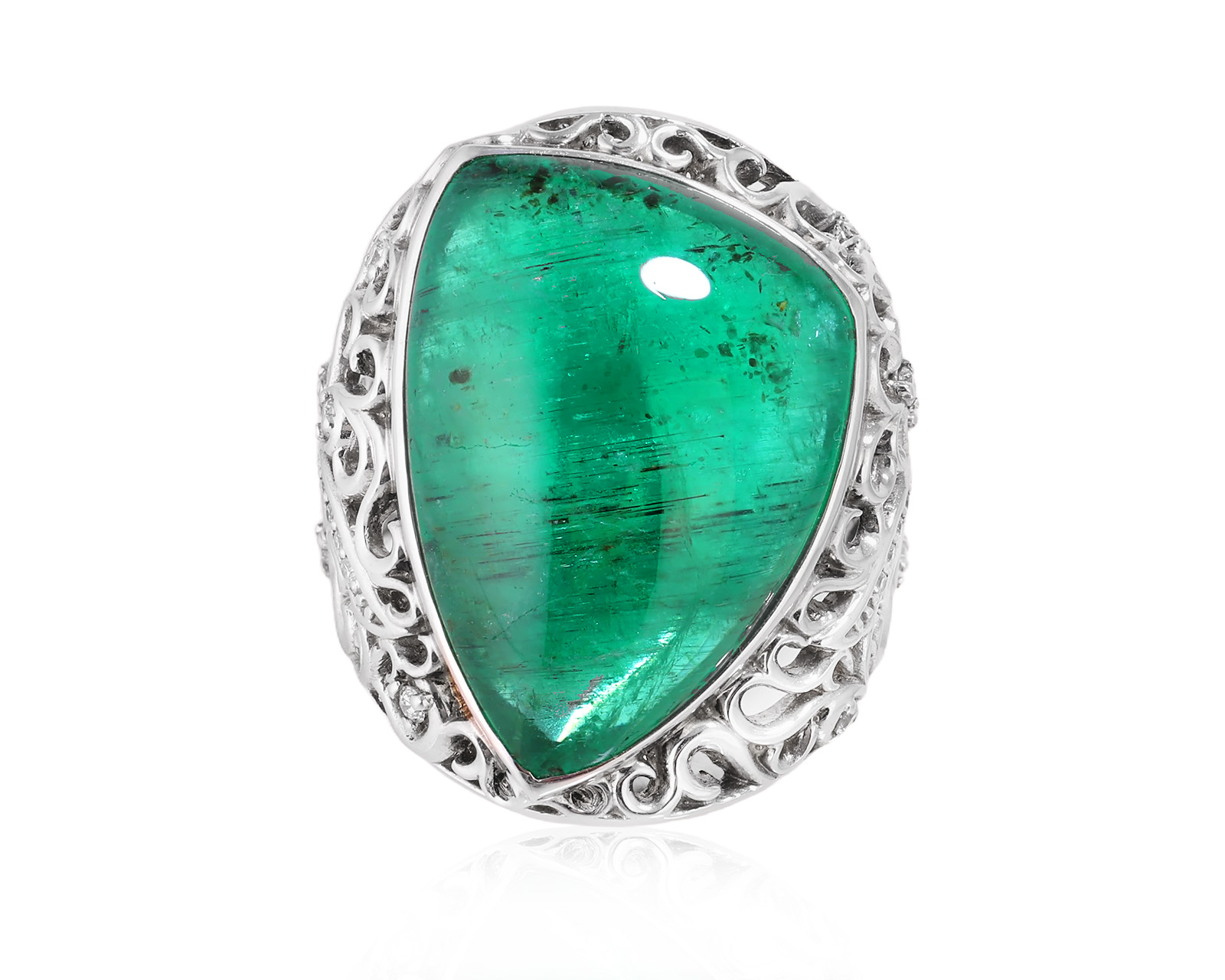 Оригинальное золотое кольцо с изумрудом 15.21ct Constantin Artmayer