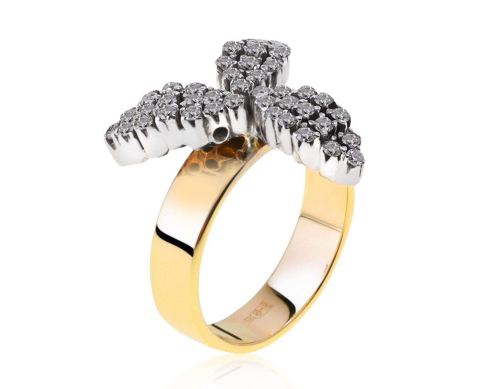 Превосходное золотое кольцо с бриллиантами 0.65ct 170821/4