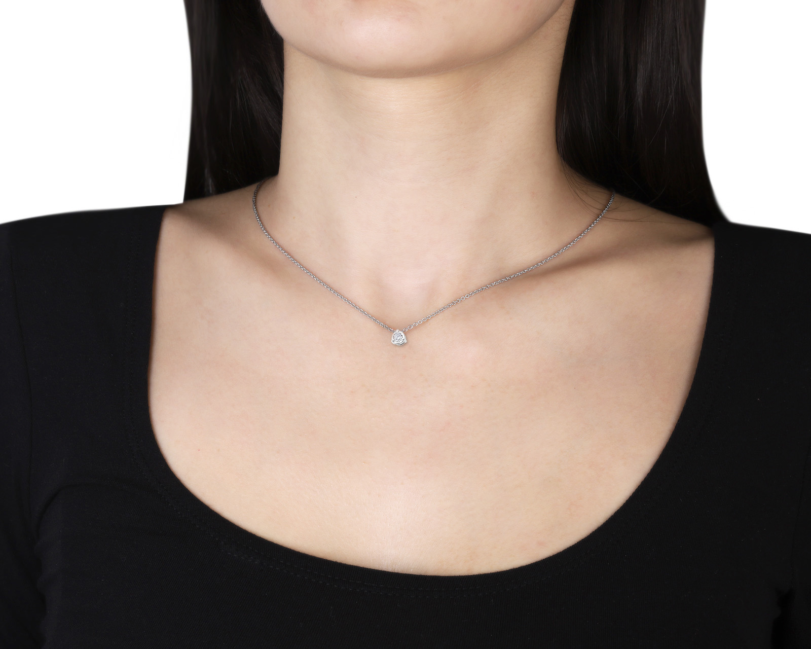 Золотой кулон с бриллиантом 0.18ct