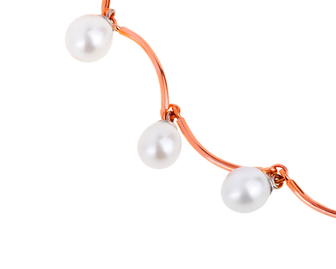 Прекрасное золотое колье с жемчугом Майорика 161118/1