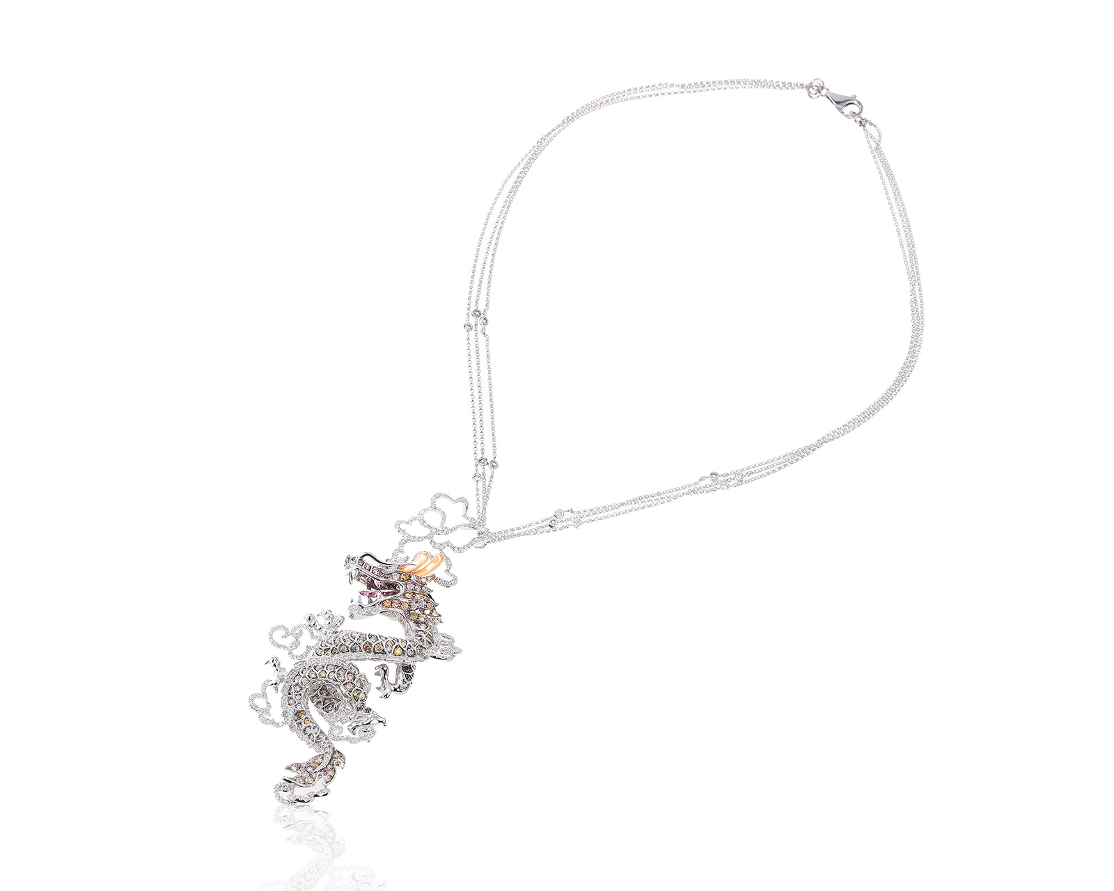 Эксклюзивный золотой кулон с бриллиантами 5.81ct