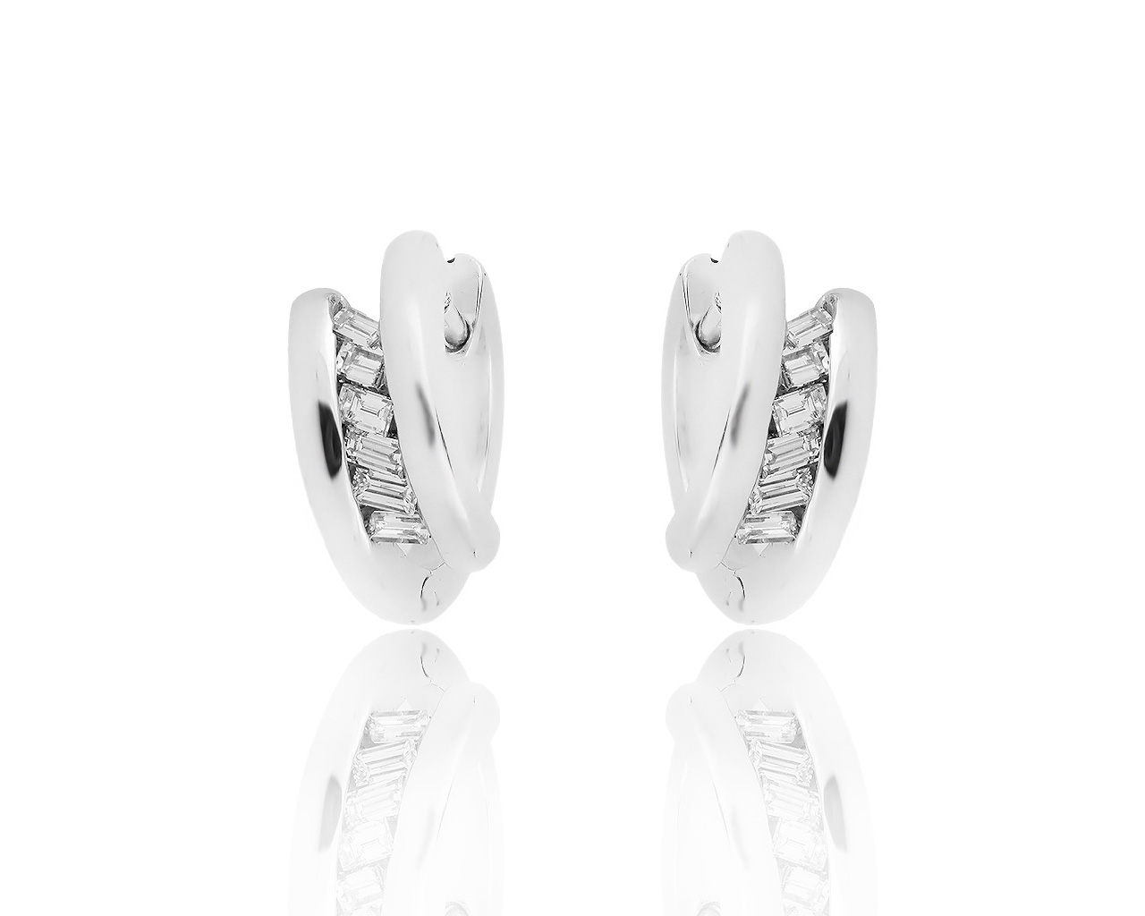 Нарядные золотые серьги с бриллиантами 0.78ct 130519/23