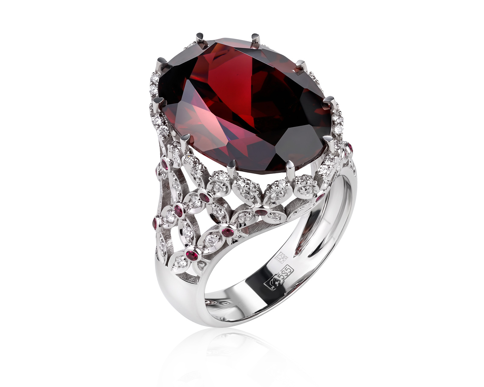 Оригинальное золотое кольцо с гранатом 16.34ct Lykov`s Jewellery 210726/КМ427
