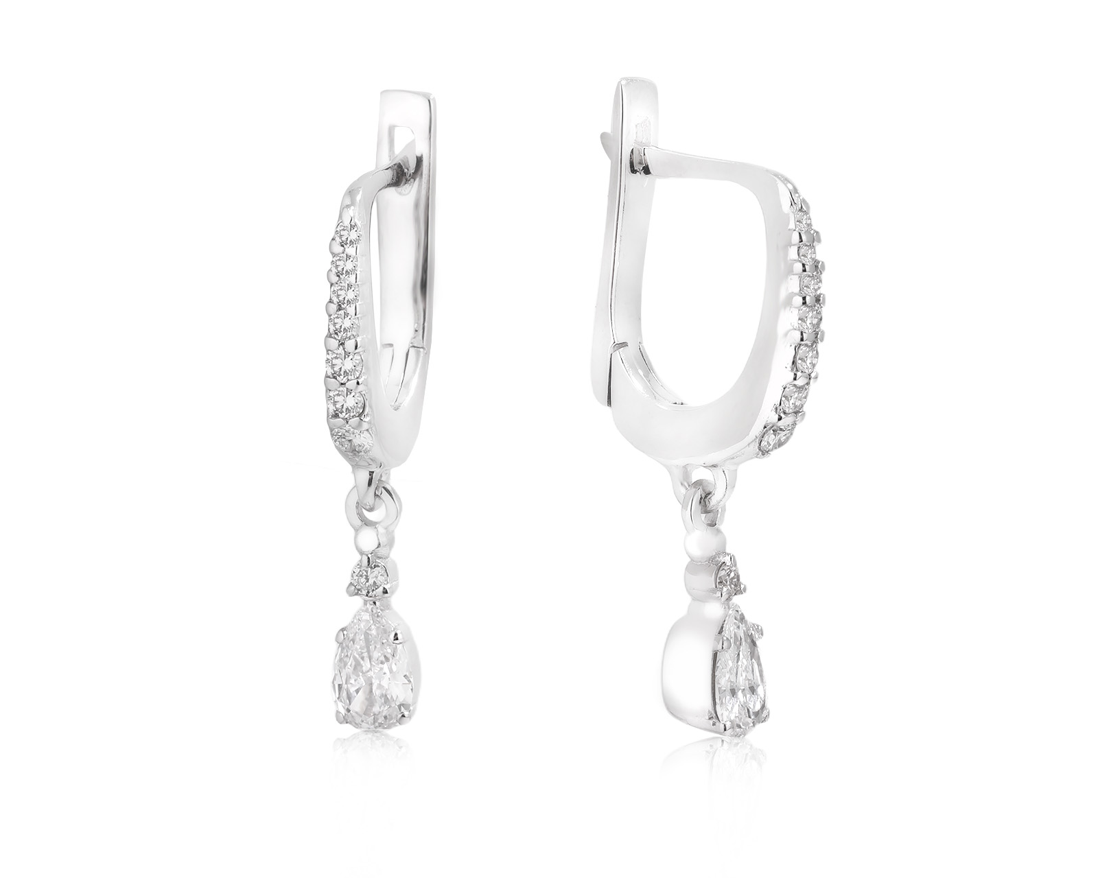 Золотые серьги с бриллиантами 0.66ct