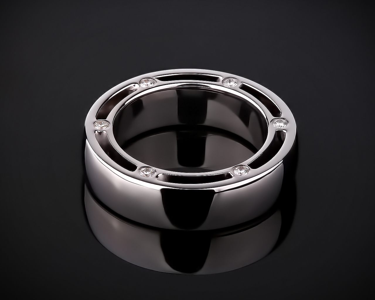 Интересное золотое кольцо с бриллиантами 0.21ct 071216/8