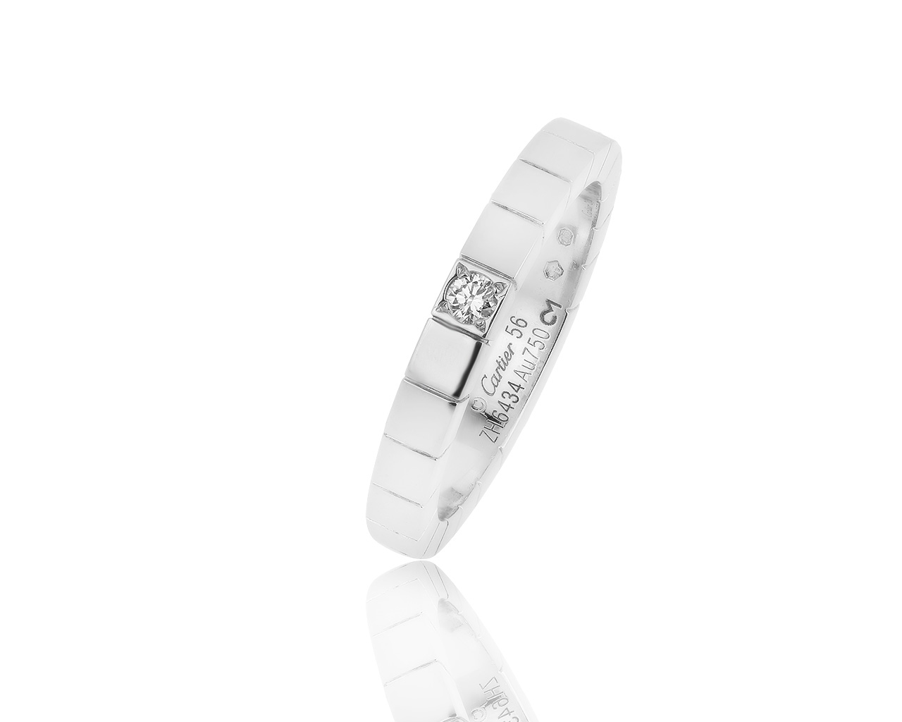 Стильное золотое кольцо с бриллиантом 0.05ct Cartier 010819/12 Стильное золотое кольцо с бриллиантом 0.05ct Cartier 010819/12
