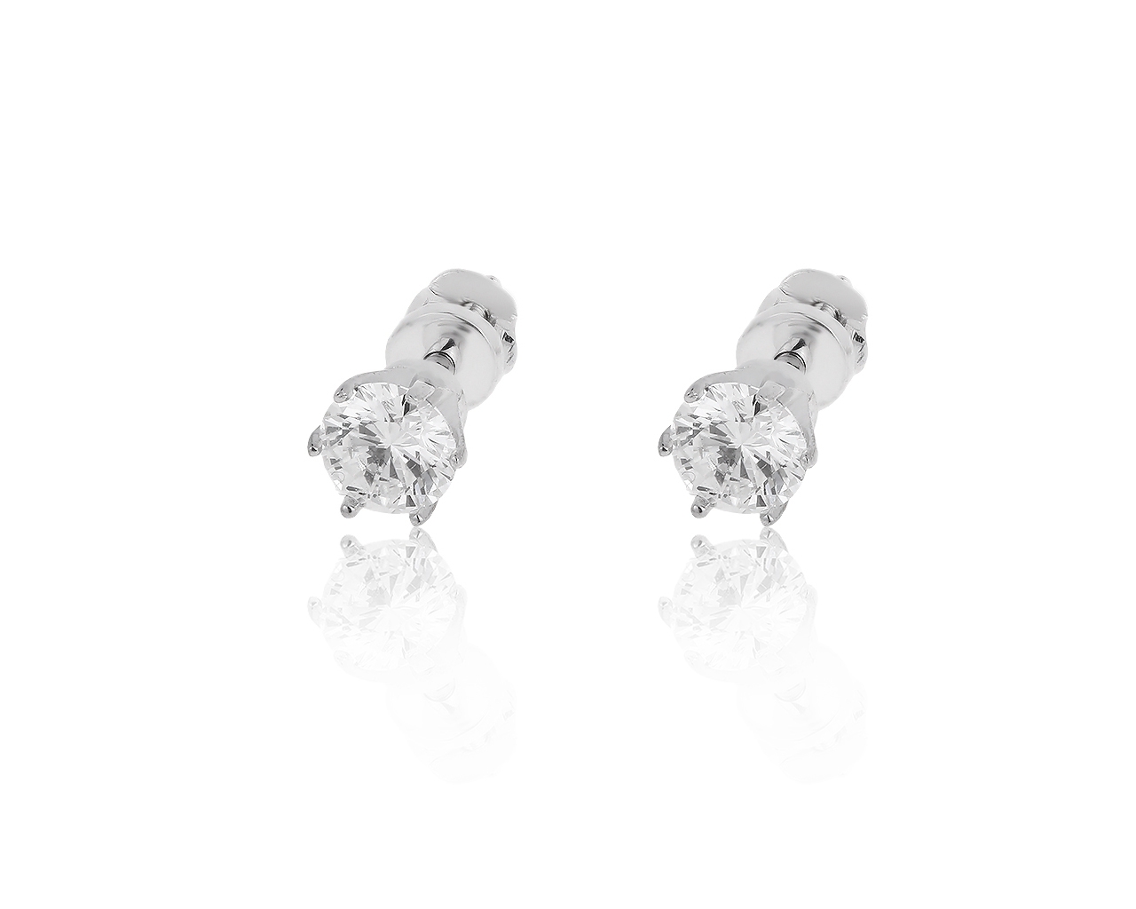 Изысканные золотые серьги с бриллиантами 1.05ct 010819/7