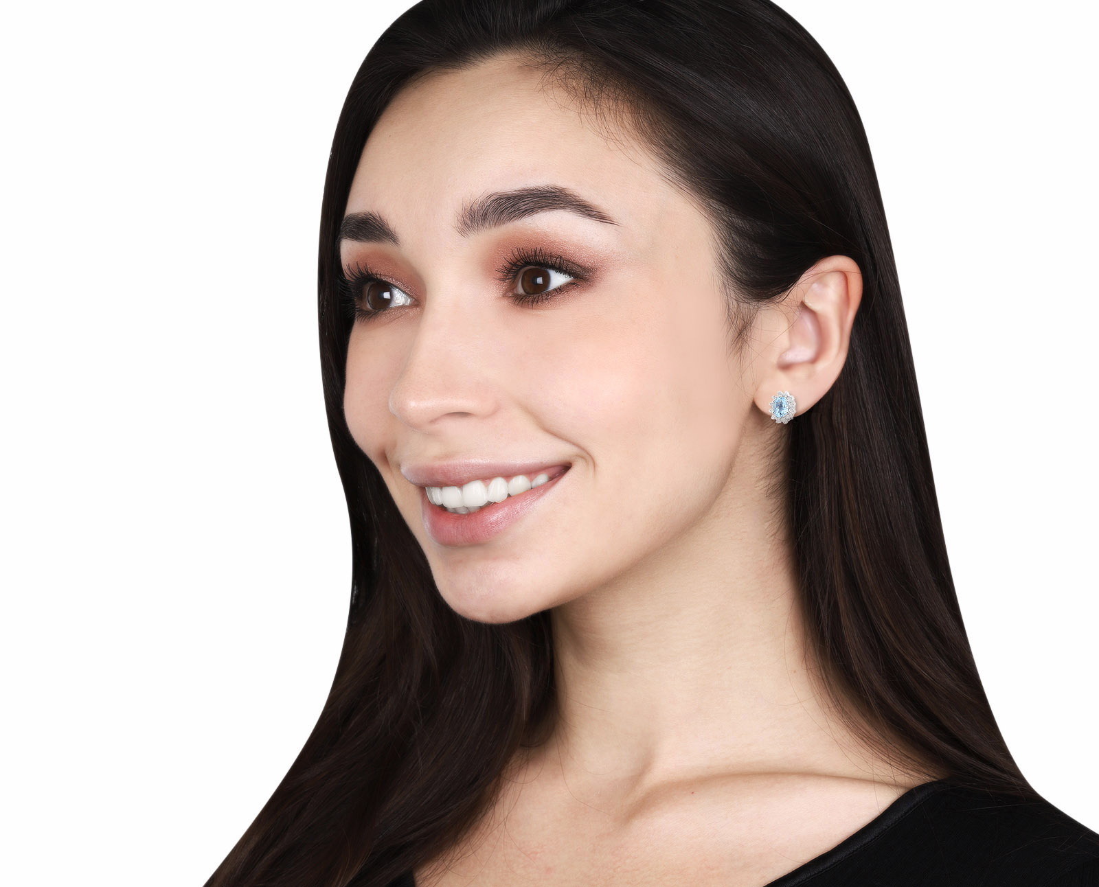 Роскошные золотые серьги с аквамаринами 2.26ct