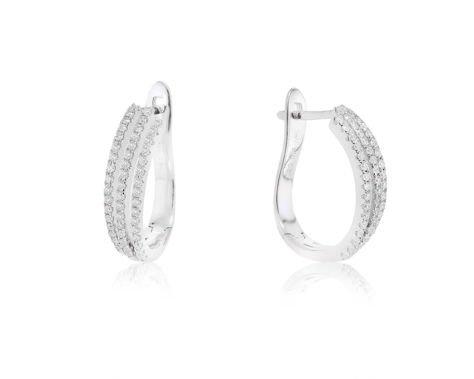 Золотые серьги с бриллиантами 0.45ct 080823/18