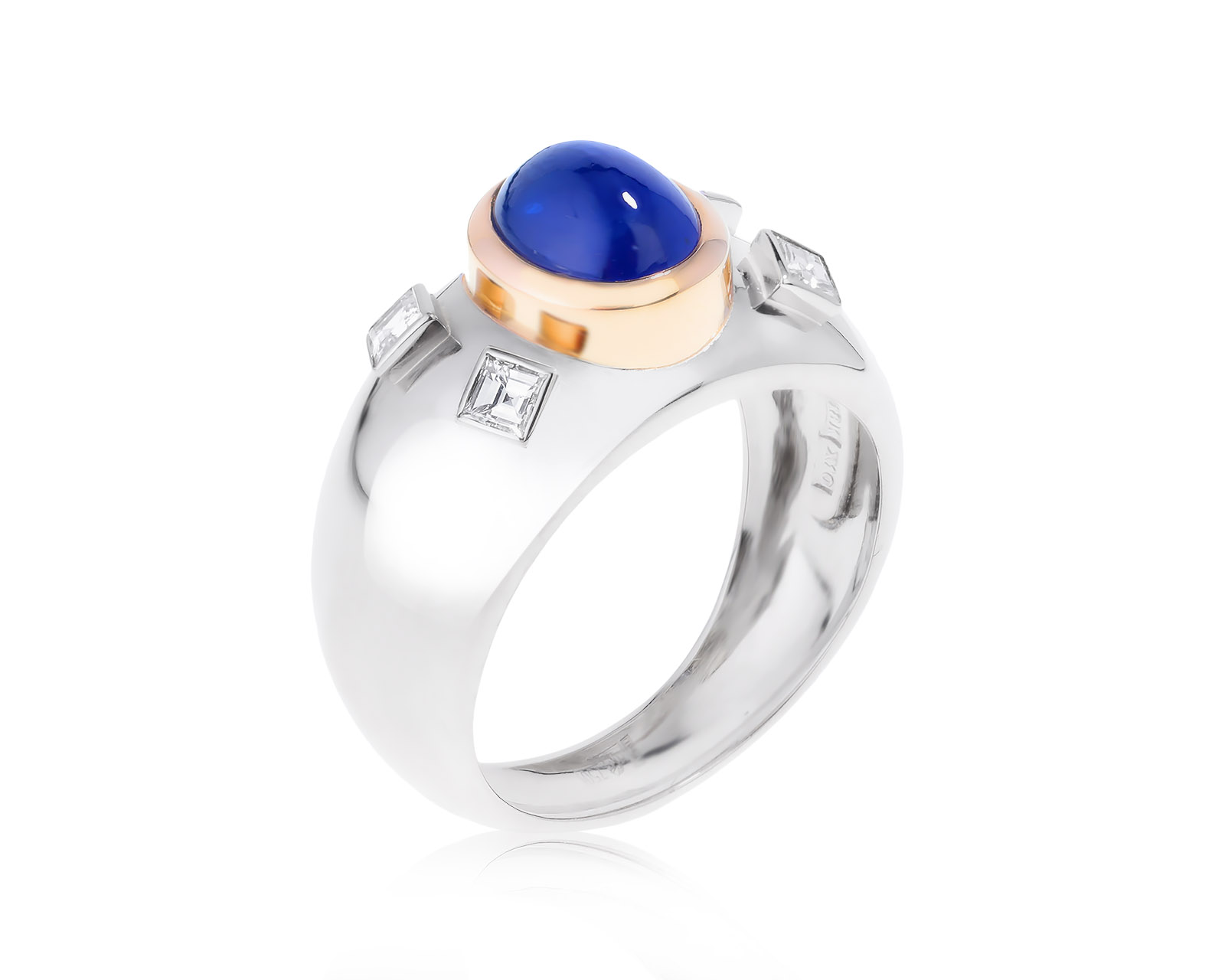 Достойное золотое кольцо с сапфиром 2.65ct 201022/1