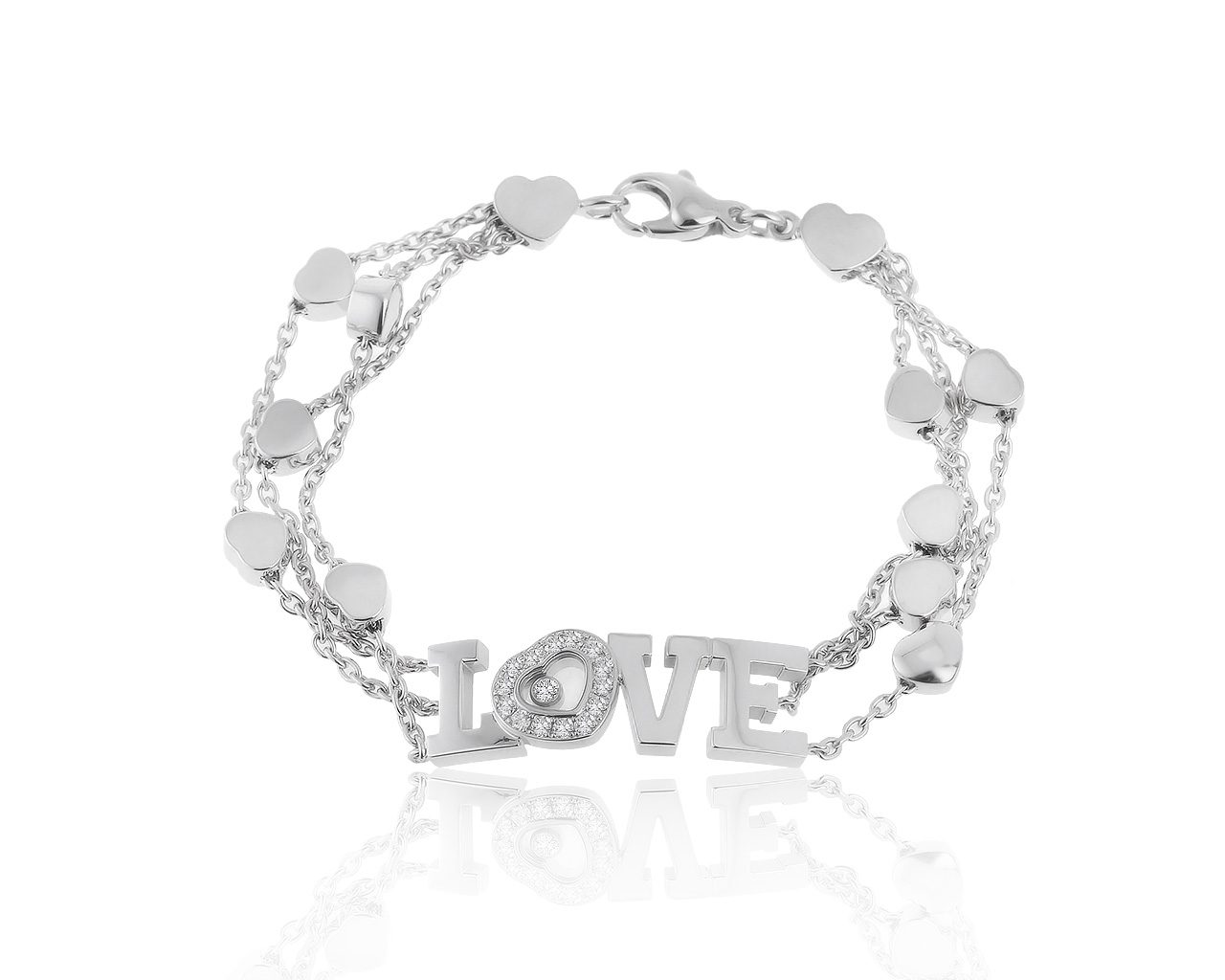 Оригинальный золотой браслет с бриллиантами 0.29ct Chopard Love Happy Diamond 280920/06