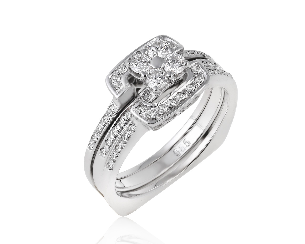 Изысканное золотое кольцо с бриллиантами 0.39ct 240321/21