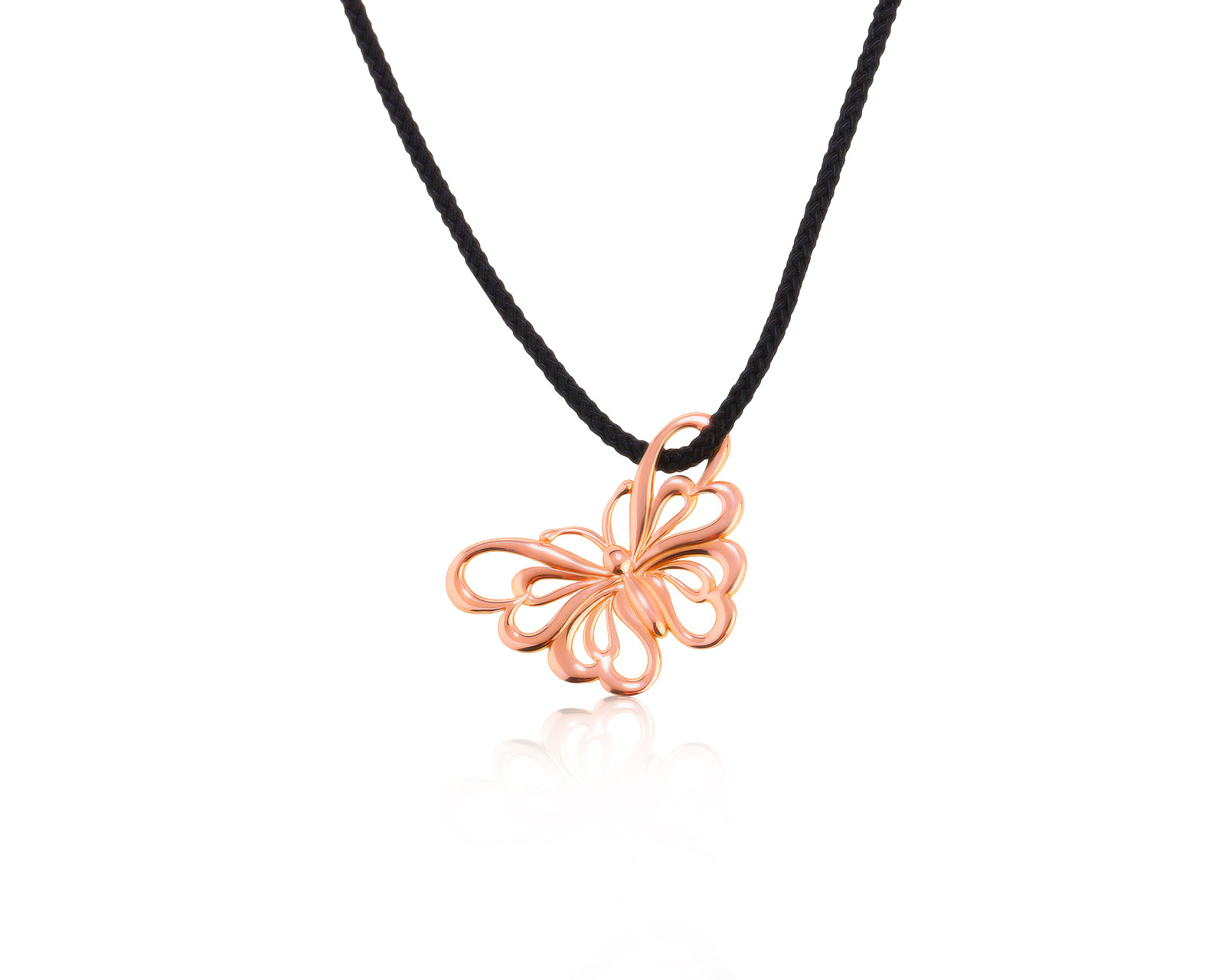 Оригинальный золотой кулон Tiffany&Co Butterfly 021121/1