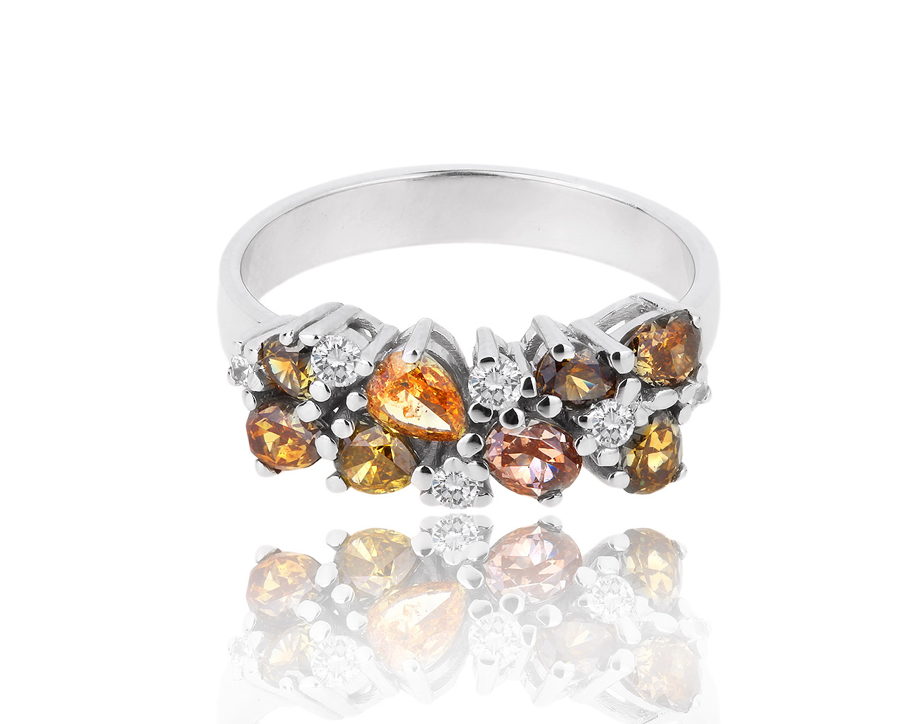 Прекрасное золотое кольцо с бриллиантами 1.42ct ЭПЛ