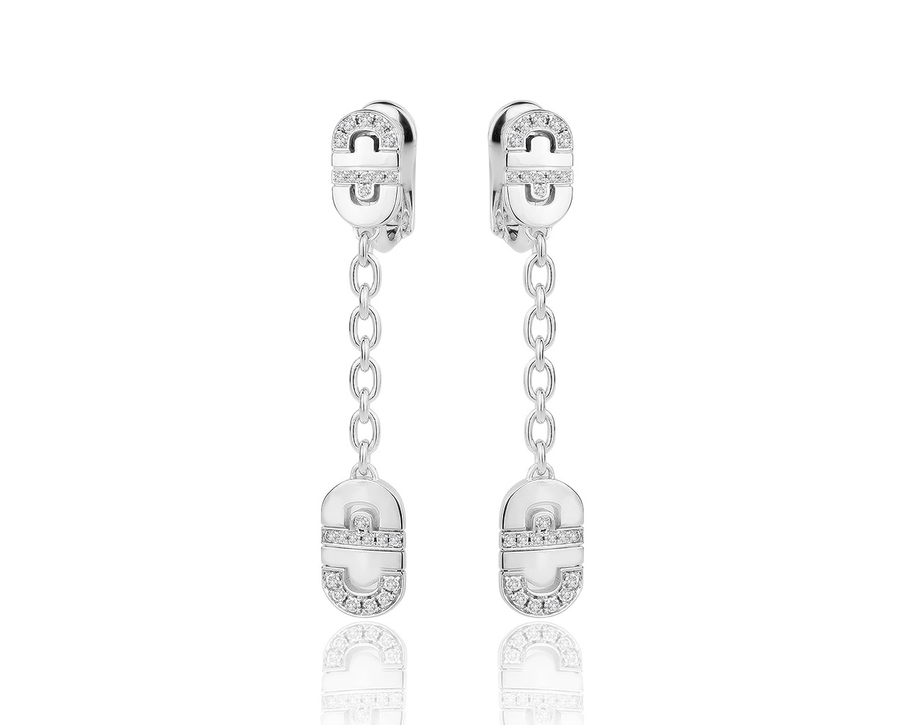 Оригинальные золотые серьги с бриллиантами 0.50ct Bvlgari 271119/15 Оригинальные золотые серьги с бриллиантами 0.50ct Bvlgari 271119/15