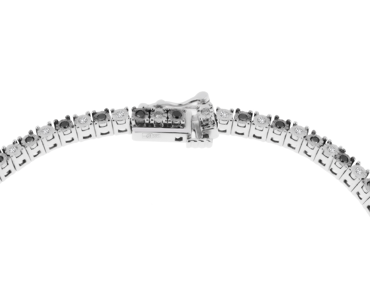 Солидный золотой браслет с бриллиантами 0.43ct