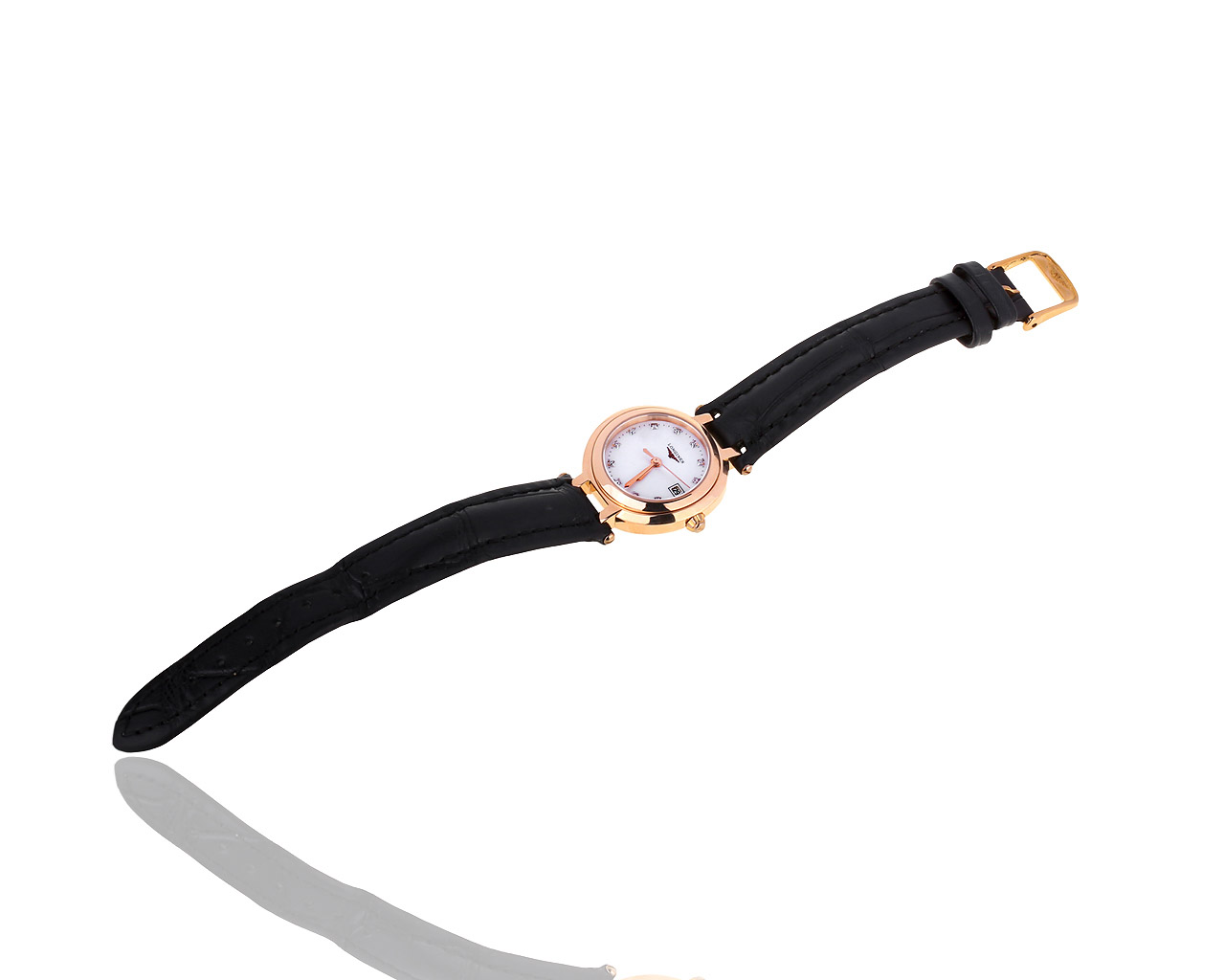 Золотые наручные часы с бриллиантами Longines Prima Luna 270319/12