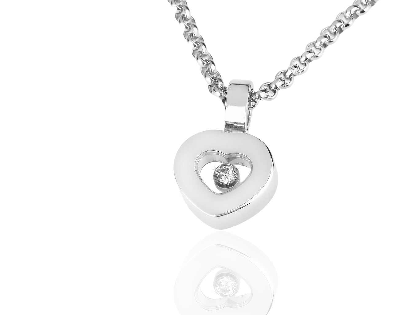 Золотая подвеска с бриллиантом 0.05ct Chopard Happy Diamonds 131118/2